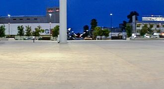 Panorama de la explanada de la Plaza Mayor de Torreón, Coahuila