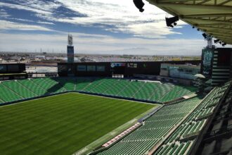 Vista del Estadio Corona TSM en Torreón, casa del Santos Laguna